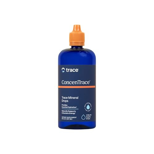 Trace Minerals ConcenTrace Trace Mineral Drops | Supports Energy, Digestion, Bone Health & Hydration, 70+ Ionic Trace Minerals w/Magnesium, Chloride