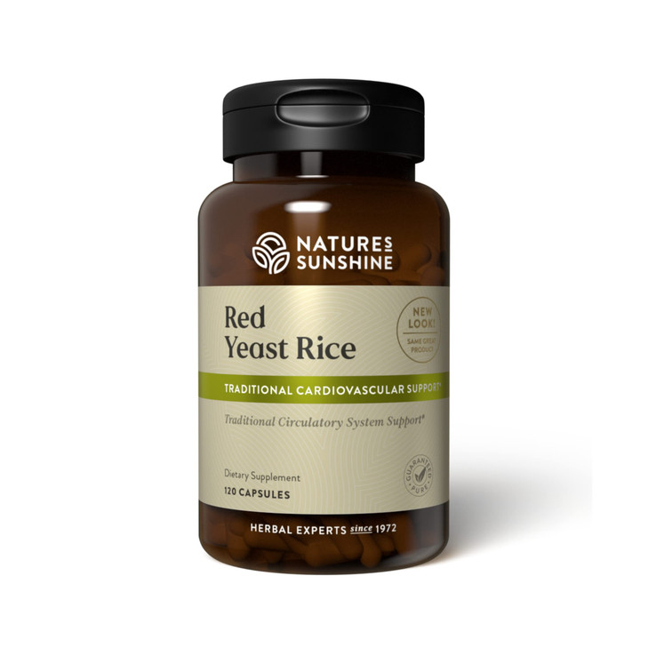 Nature's Sunshine Red Yeast Rice, 120 Capsules, Kosher | Helps Support The Production of Good Cholesterol in The Liver and Supports The Circulatory S