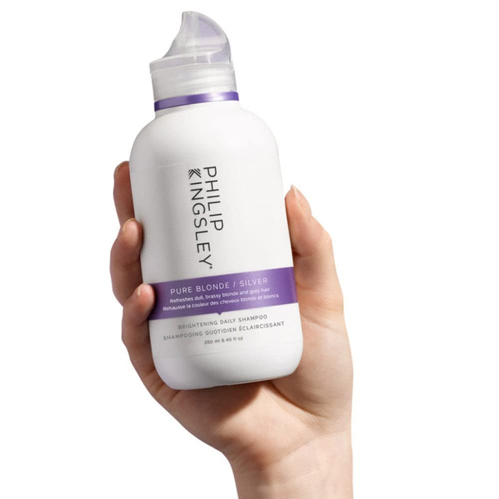 PHILIP KINGSLEY | Pure Blonde/Silver Purple Brightening Shampoo | Color Correcting Shampoo for Blonde, Silver, Grey, Platinum, Bleached, Brassy Hair
