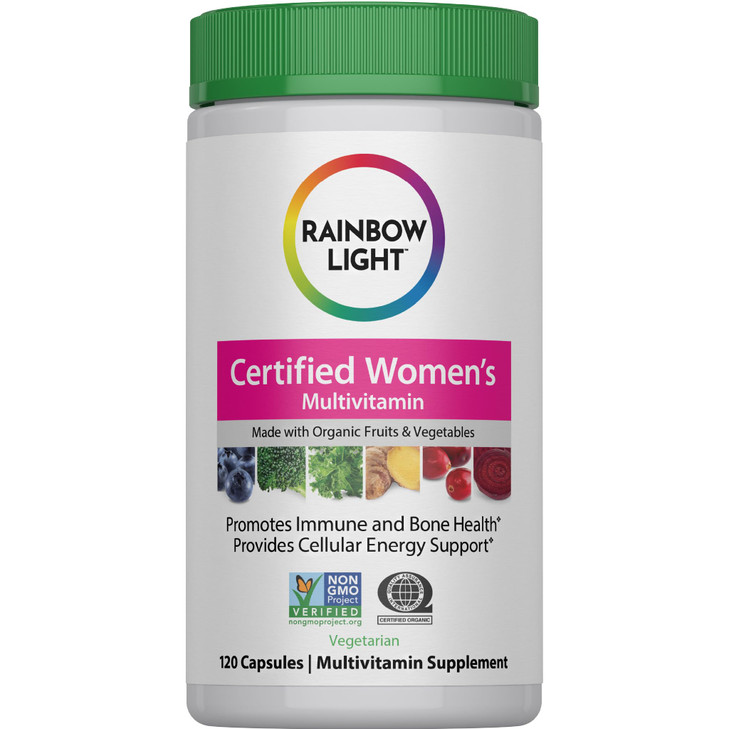 Rainbow Light Multivitamin for Women | 120 Capsules | with Organic Fruits and Vegetables | Vegetarian, Non-GMO