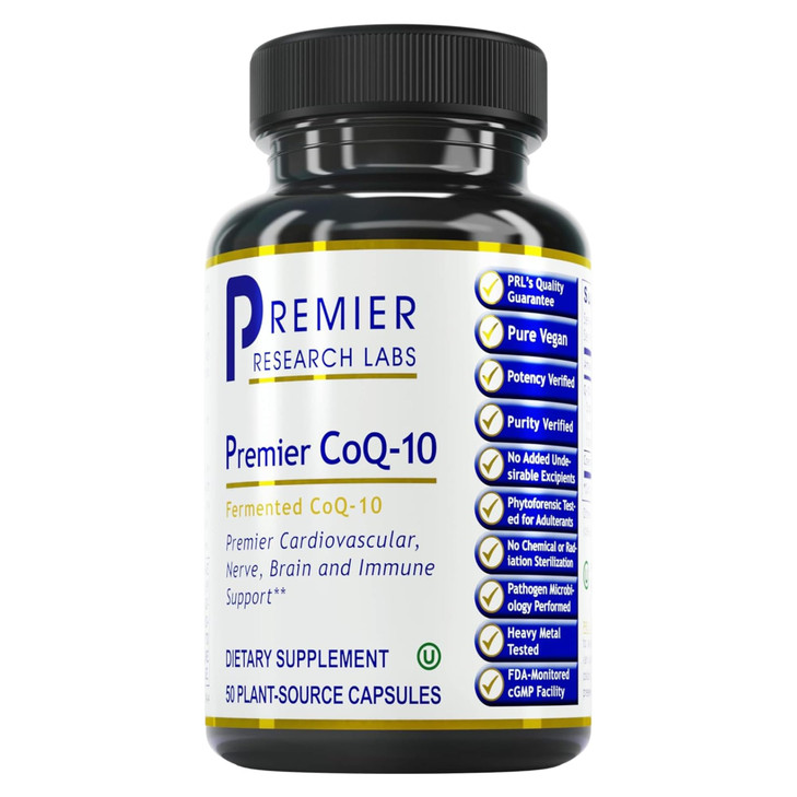 Premier Research Labs CoQ10 - Coenzyme Q10, Co Q 10 Supplement, 100mg Capsules, Ubiquinol Co Enzyme Q-10 with Red Algae & MCT Oil - 60 Vegetarian Cap