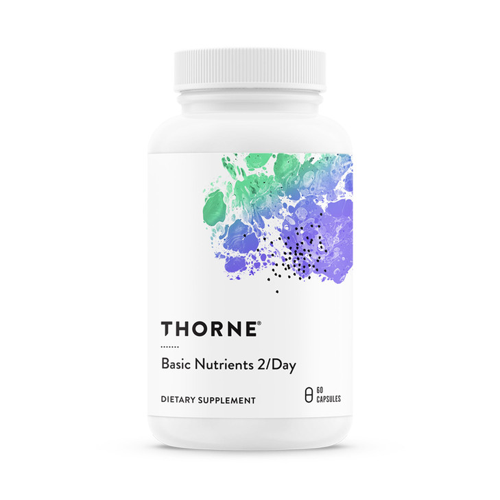 THORNE - Basic Nutrients 2/Day - Comprehensive Daily Multivitamin with Optimal Bioavailability - Vitamin & Mineral Formula - Gluten, Dairy & Soy-Free