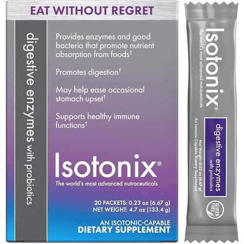 Isotonix Digestive Enzymes with Probiotics Packets  DigeZyme® Multi-Enzyme Complex & Bacillus coagulans  Supports Digestion & Nutrient Absorption,