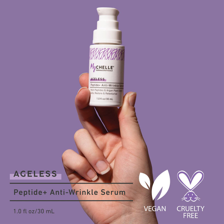 MyCHELLE Dermaceuticals Peptide+ Anti-Wrinkle Serum - Anti-Aging Serum with Peptides & Argan Plant Stem Cells to Help Restore Skin & Help Reduce the