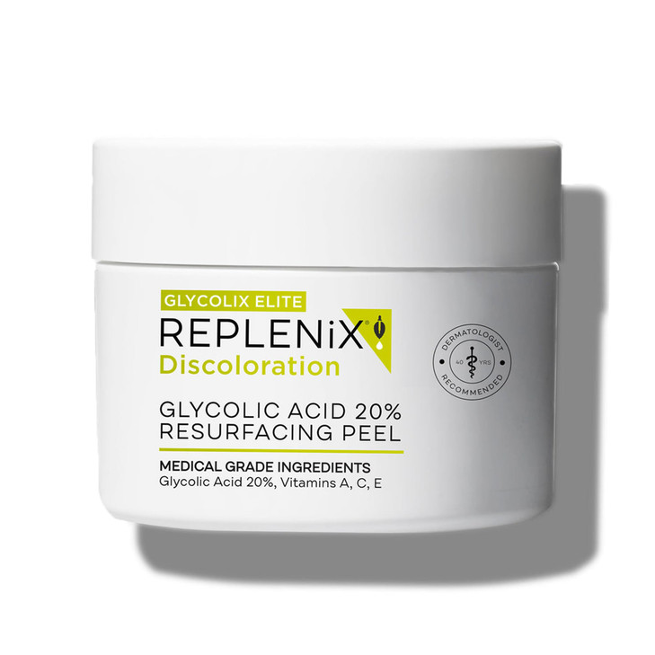 Replenix - Glycolix Elite Glycolic Acid Resurfacing Peel Pads - Medical Grade Brightening and Exfoliating Treatment, Travel Friendly Pads, 60 ct.