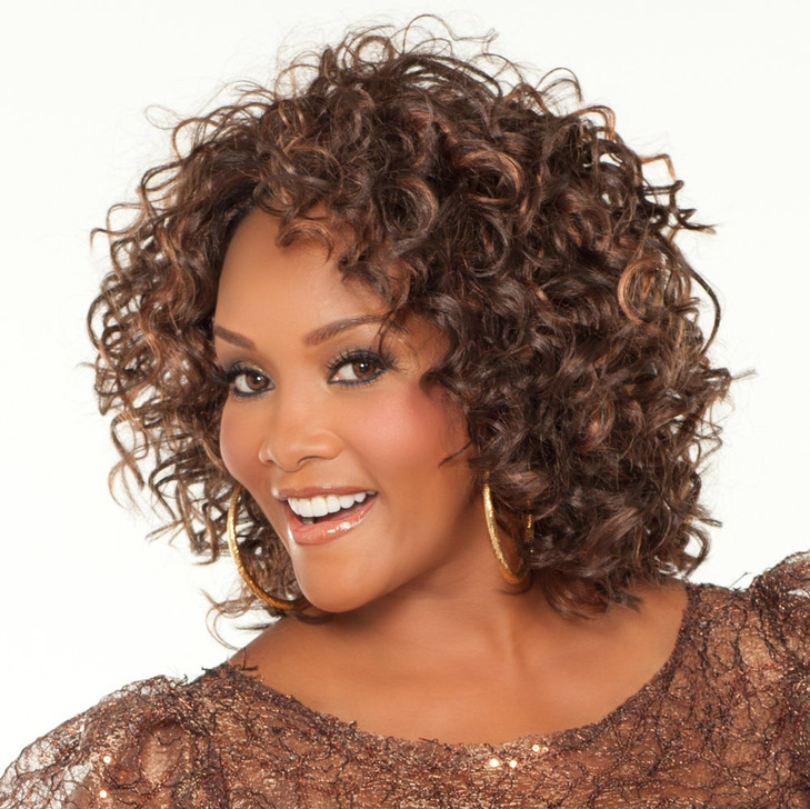 Vivica A. Fox HW370-V Synthetic Fiber, 3/4 Half Wig in Color P42730
