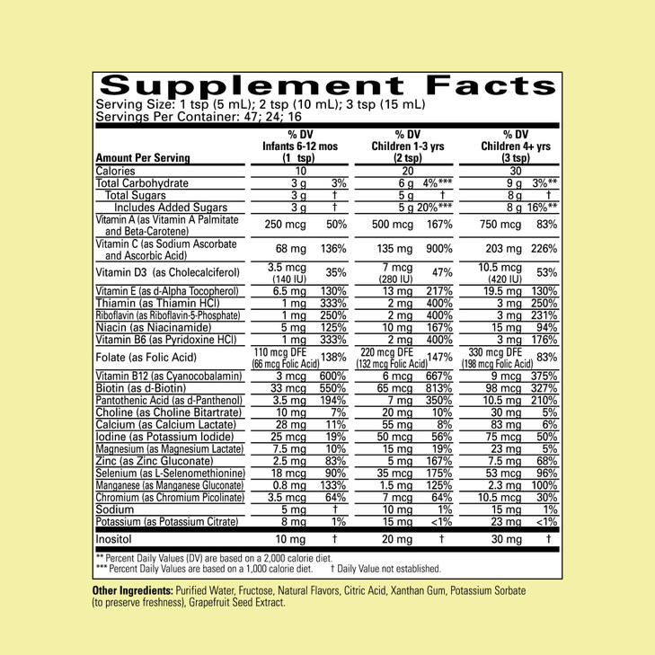 CHILDLIFE ESSENTIALS Kids Multivitamin & Mineral - Kids Vitamins, Liquid Multivitamin for Kids, Toddler Multivitamins, Liquid Vitamins, Baby Multivit