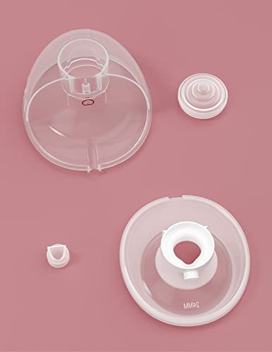 Momcozy Full Set Collector Cup Only Compatible with Momcozy M5 NOT for Others. Original M5 Breast Pump Replacement Accessories (160ml, with Double-Se