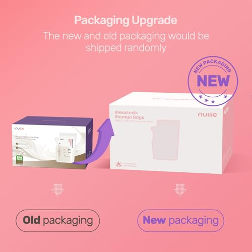 Nuliie 120 Pcs Breastmilk Storage Bags Freezer, 8 OZ Breast Milk Storing Bags, BPA-Free, Milk Storage Bags with Pour Spout for Breastfeeding, Self-St