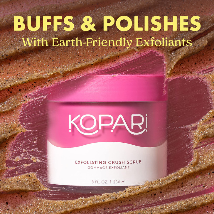 Kopari Coconut Crush Scrub - Brown Sugar Scrub to Exfoliate, Shrink the Appearance of Pores, Help Undo Dark & Age Spots + More With 100% Organic Coco