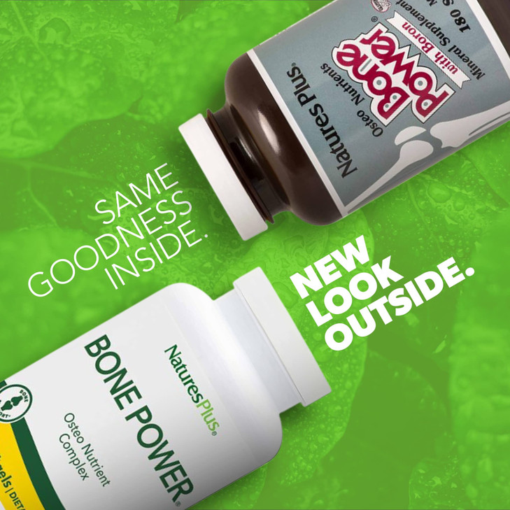 NaturesPlus Bone Power - 180 Softgels - Osteo Nutrient Complex - Dairy Free, Gluten Free - 45 Servings