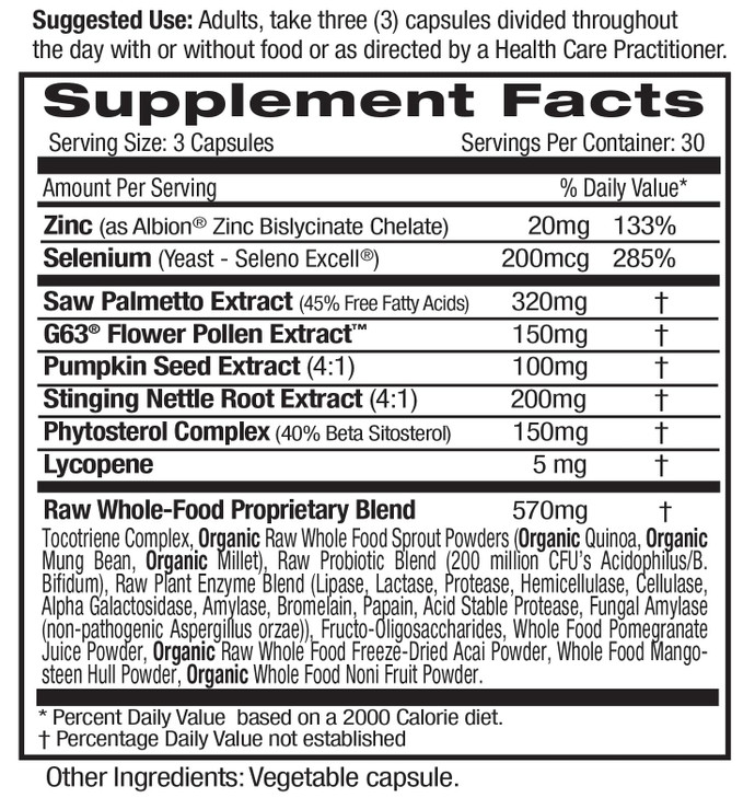 EMERALD LABS Prostate Health - Prostate Support Supplement with Saw Palmetto, Lycopene, Stinging Nettle & More* - Vegan & Gluten-Free - 90 Vegetable