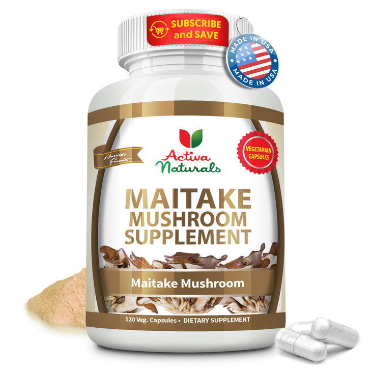 Maitake Mushroom Supplement - 1500mg, 120 Vegetarian Capsules with Grifola Frondosa Mushrooms Extract , No Fillers, Additives, or Artificial Colors,