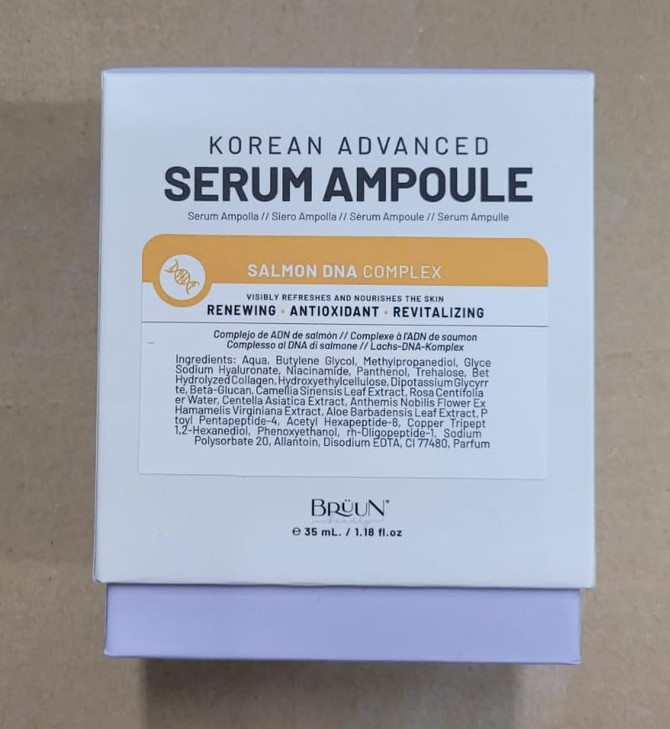 BRÜUN SD - Control Salmon DNA Ampoule - Micro Needling Korean Serum Booster for Face and Body to Use with and without Derma Pen Microneedling Skin Ca