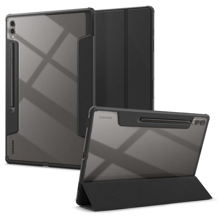 Spigen for Galaxy Tab S10 Ultra Case (2024), Galaxy Tab S9/S8 Ultra Case (2023/2022), Ultra Hybrid Pro Protective Tri-Fold Cover with Transparent Bac