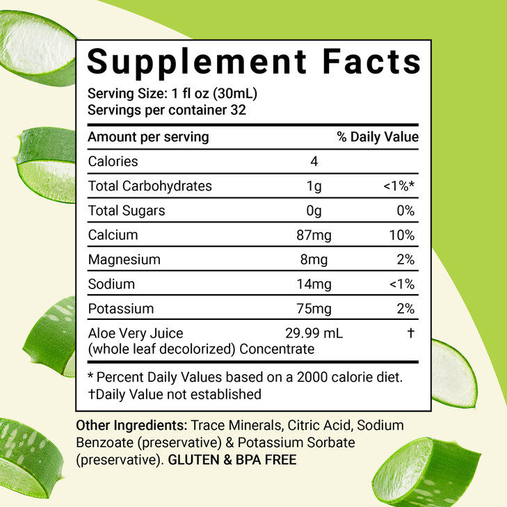 Aloe Life - Whole Leaf Aloe Vera Juice, Certified Organic, Gluten-Free (Aloe Gold, 32 oz)