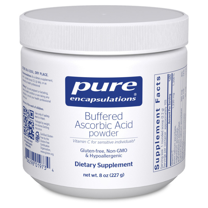 Pure Encapsulations Buffered Ascorbic Acid Powder | Vitamin C Supplement for Sensitive Individuals | 8 Ounces