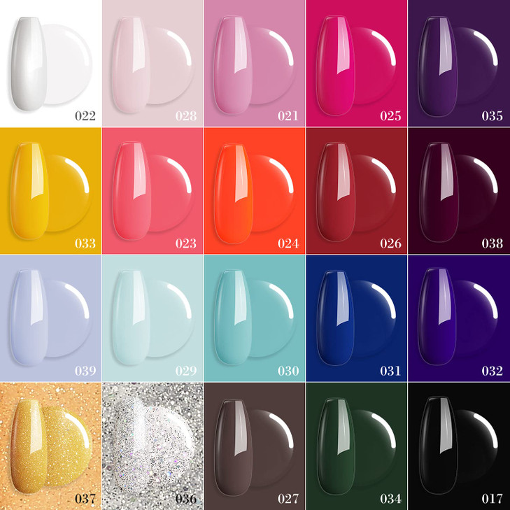 20 Colors Dip Powder Nail Kit Starter, AZUREBEAUTY Acrylic Dipping Powder System Essential Liquid Set with Top/Base Coat Activator Brush Saver for Fr