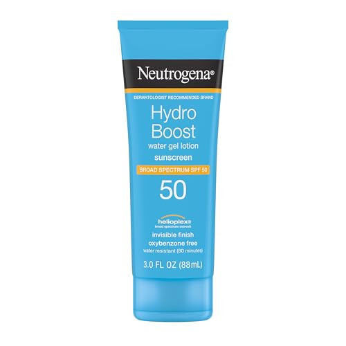 Neutrogena Hydro Boost Moisturizing Water Gel Sunscreen Lotion with Broad Spectrum SPF 50, Water-Resistant & Non-Greasy Hydrating Sunscreen Lotion, O