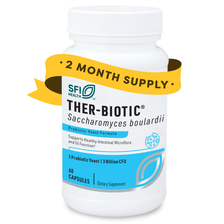 SFI Health Klaire Labs Ther-Biotic Saccharomyces Boulardii Probiotics for Women & Men - S Boulardii Probiotics for Digestive Health & Immune Support