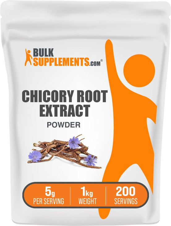 BulkSupplements.com Chicory Root Extract Powder - Chicory Root Powder, Fiber Supplement - Vegan & Gluten Free, 5g per Serving, 1kg (2.2 lbs) (Pack of