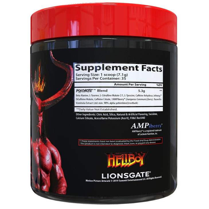Insane Labz Hellboy Edition, High Stimulant Pre Workout Powder and NO Booster with Beta Alanine, L Citrulline, and Caffeine, Boosts Focus, Energy, En
