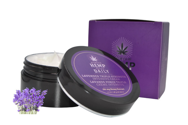 Premium Hemp Extract Daily Triple Cream - Menthol, Argan, Jojoba, Rosehips - Lightweight, Fast-Absorbing Moisturizing Topical Lotion with Essential O