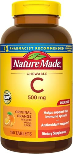 Nature Made Vitamin C 500 mg Chewable Tablets 150 ea (Pack of 2)