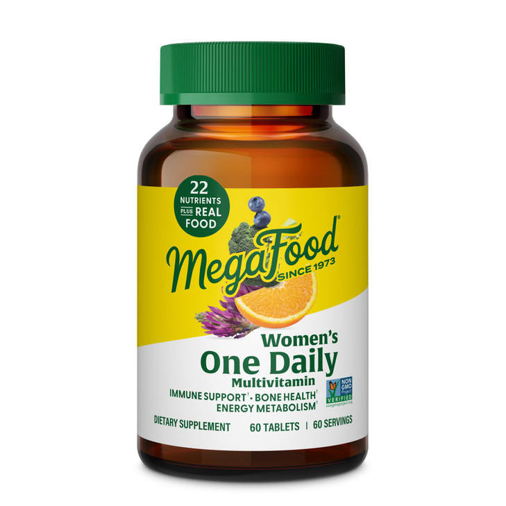 MegaFood Womens Multivitamin One Daily - Multivitamin for Women - Vitamin C, Vitamin D, Iron & B Vitamins - Bone, Energy Metabolism & Immune Support