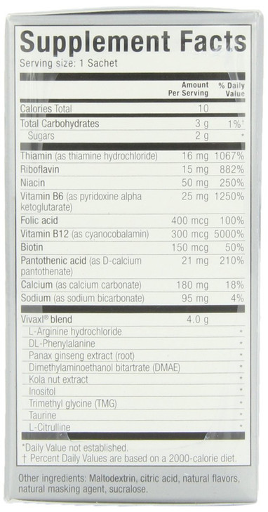 Nutraceutics Vivaxl, Tropical Fruit Flavor, 20 effervescent sachets