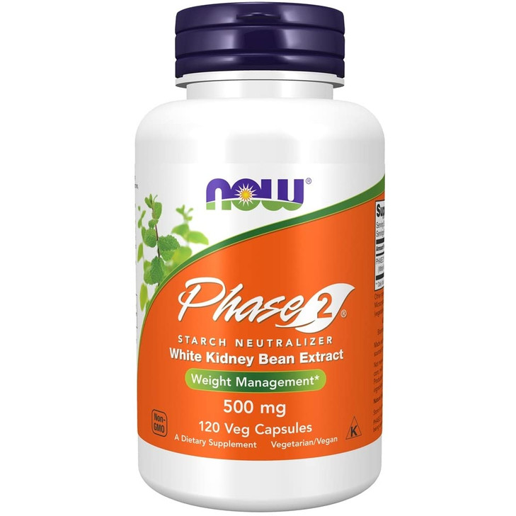 NOW Foods Phase-2 500 mg 120 VegiCaps (Pack of 2)