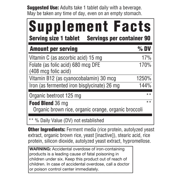 INNATE Response Formulas Iron Response - Daily Iron Supplement - Clinically Shown To Increase Iron Levels - Vegan, Non-GMO, and Kosher - Made Without
