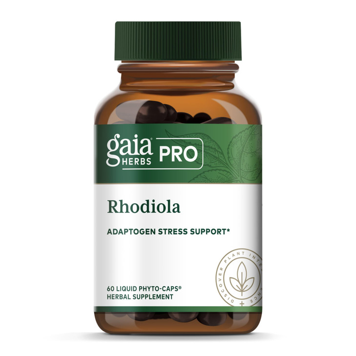 GAIA HERBS PRO Rhodiola - Energy Support Supplement - Adaptogen Support Supplement with Rhodiola Root Extract - Vegan Gluten-Free Soy-Free - 60 Phyto