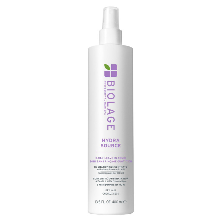 Biolage Hydra Source Daily Leave-In Tonic - Moisturizes & Detangles, Blowout Primer, Heat Protectant & Detangler, For Dry Hair, 13.5 Fl Oz