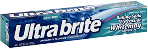 Ultra brite Baking Soda & Peroxide Whitening Toothpaste, Cool Mint 6 oz (Pack of 10)