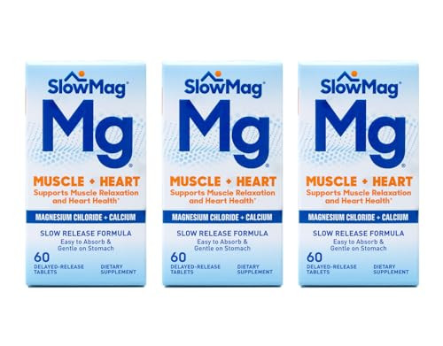 Slow Mag Magnesium Chloride and Calcium, 60 Tablets each (Value Pack of 3)