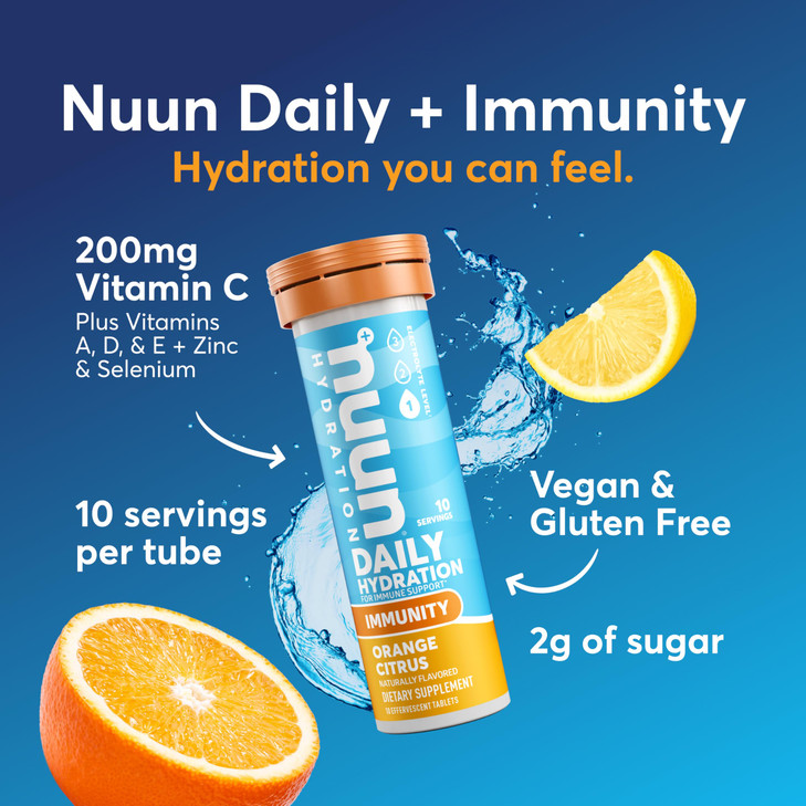 Nuun, Citrus Orange Immunity Box 8 Count, 1.9 Ounce