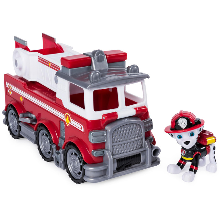 Paw Patrol Ultimate Rescue - Marshalls Ultimate Rescue Fire Truck with Moving Ladder and Flip-Open Front Cab, for Ages 3 and Up
