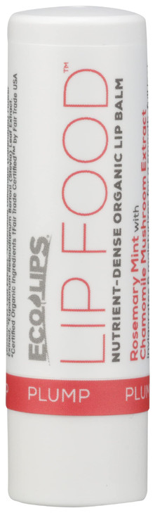 Eco Lips Lip Food Plump Organic Lip Balm, Rosemary Mint with Chamomile Extract, USDA Certified Organic, 0.15 Oz (Pack of 20)
