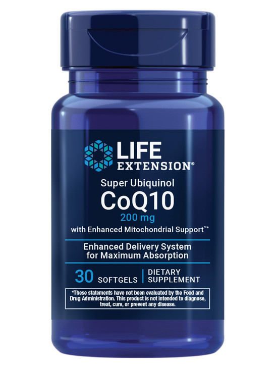 Life Extension Super Ubiquinol CoQ10 with Enhanced Mitochondrial Support  200 mg, Shilajit  Promotes Heart Health, Cell Energy, Oxidative Stress 
