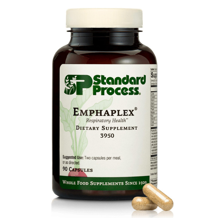 Standard Process Emphaplex - Respiratory System Supplement for Antioxidant Support - for Cellular Energy Support & Nervous System Health - 90 Capsule