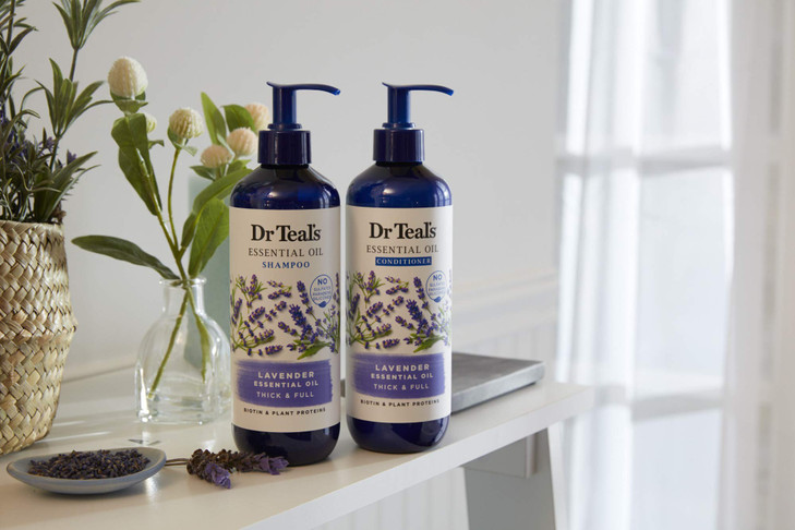 Dr Teal's Thick & Full Essential Oil Shampoo, Lavender, 16 Fl Oz