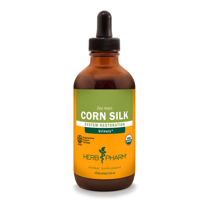Herb Pharm Certified Organic Corn Silk Liquid Extract for Urinary System Support - 4 Ounce