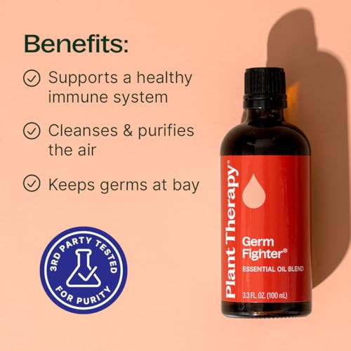 Plant Therapy Germ Fighter Essential Oil Blend 100% Pure, Undiluted, Natural Aromatherapy, Therapeutic Grade 100 mL (3.3 oz)
