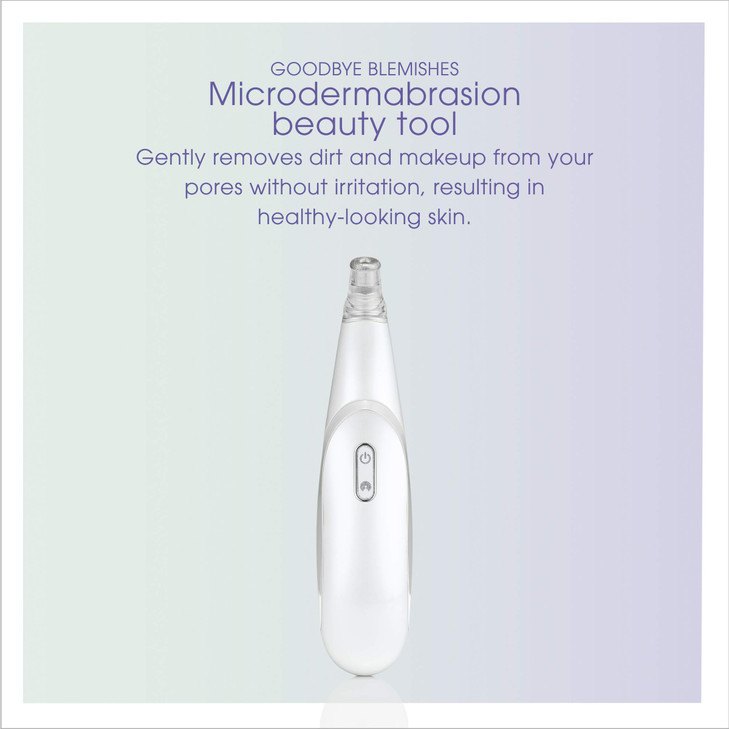 True Glow by Conair Microdermabrasion Rechargeable Beauty Tool, Includes 4 Microdermabrasion Attachments for Exfoliation + Pore Extraction