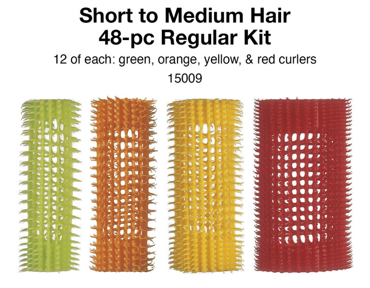 Olivia Garden Jet Set Self-Gripping Curler For Setting Or Perming (Kit - 48 Count)