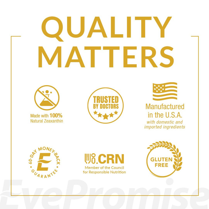 EyePromise Zeaxanthin Eye Vitamin - 60 Softgels, 60-Day Supply - Eye Health Supplement with 10mg Zeaxanthin to Support Long-Term Vision Health