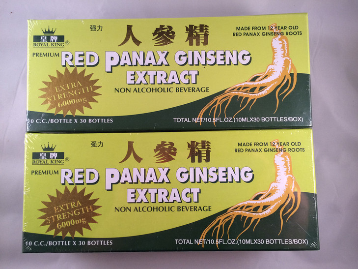Royal King - Red Panax Ginseng Extract 6000mg (30 Vials X 10ml) - 2 Boxes