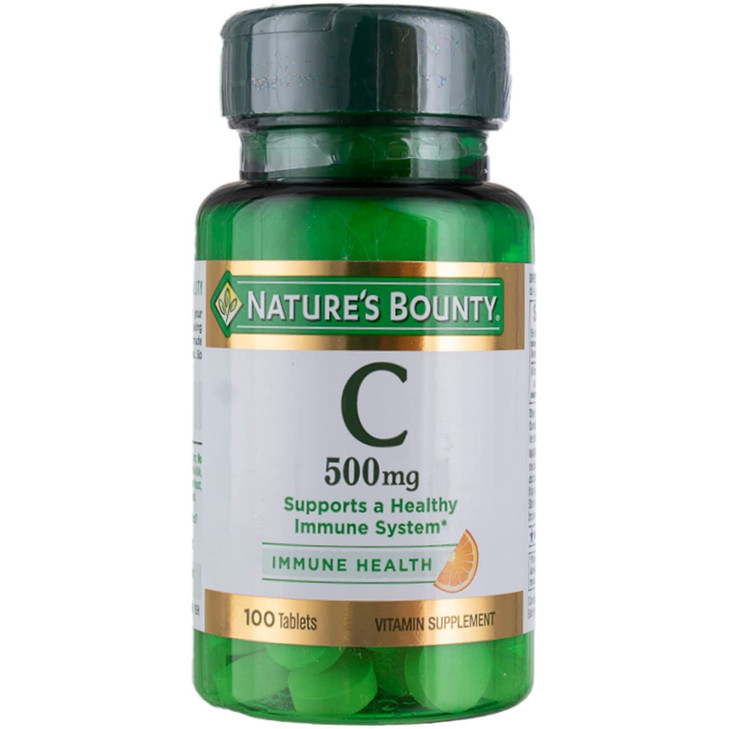 Nature's Bounty Pure Vitamin C 500 mg - 100 Tablets, Pack of 4