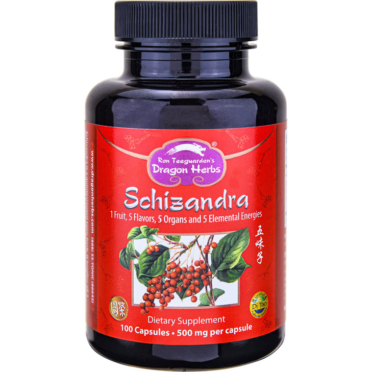 Dragon Herbs - Schizandra Capsules - 100 Capsules, 500 mg Each